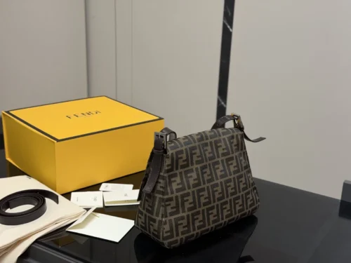 Fendi Baguette Monogram Canvas Bag