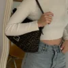 Fendi Baguette Monogram Canvas Bag