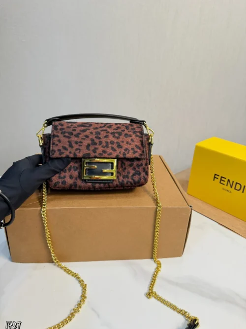 Fendi Baguette Brown Monogram Bag