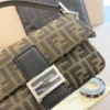 Fendi Baguette Black Monogram Leather Bag