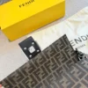 Fendi Baguette Black Monogram Leather Bag