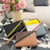 Fendi White Monogram Leather Clutch Bag