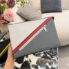 Fendi White Monogram Leather Clutch Bag