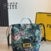 Fendi Black Monogram Leather Backpack