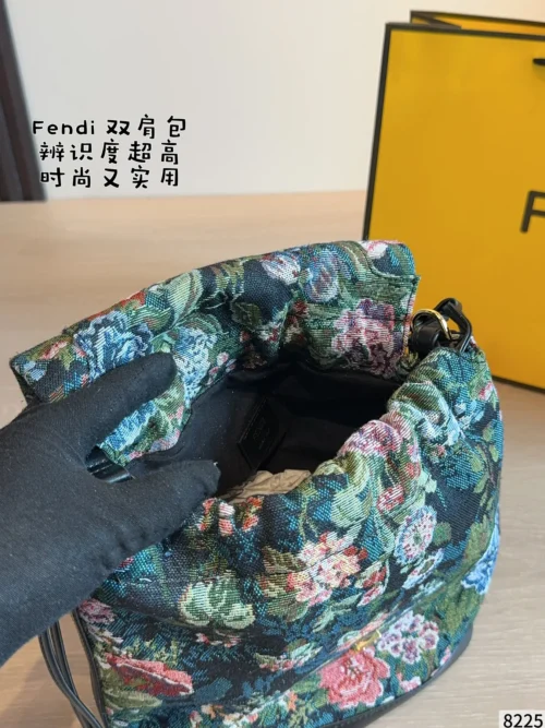 Fendi Black Monogram Leather Backpack