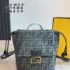 Fendi Black Monogram Leather Backpack Style 0088