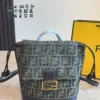 Fendi Black Monogram Leather Backpack Style 0088