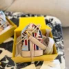 Fendi Mini Beige Embroidered Canvas Bucket Bag