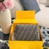 Fendi Brown Monogram Leather Wallet