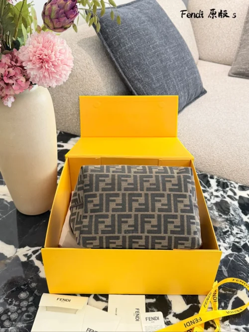 Fendi Brown Monogram Leather Wallet