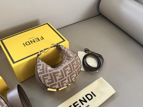 Fendi Gray Monogram Shoulder Bag