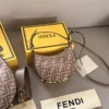 Fendi Gray Monogram Shoulder Bag