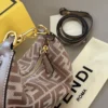 Fendi Gray Monogram Shoulder Bag