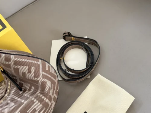 Fendi Gray Monogram Shoulder Bag