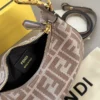 Fendi Gray Monogram Shoulder Bag