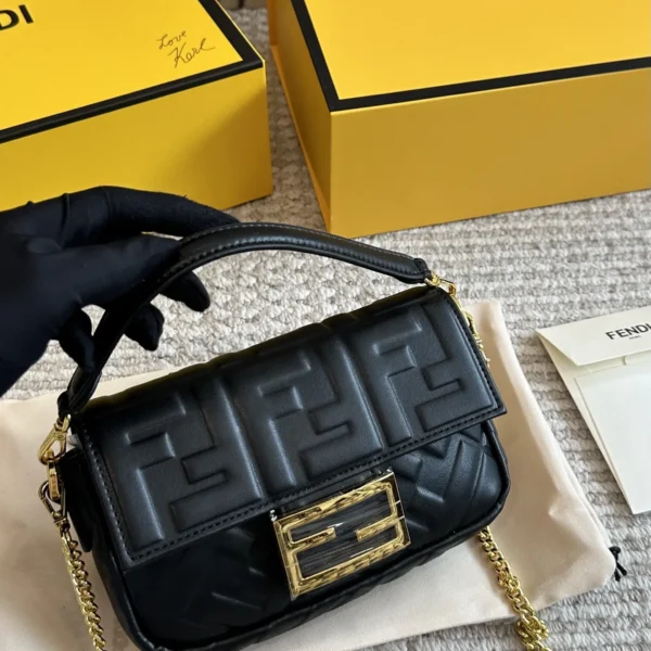 Fendi Baguette Leather Bag Style 0158