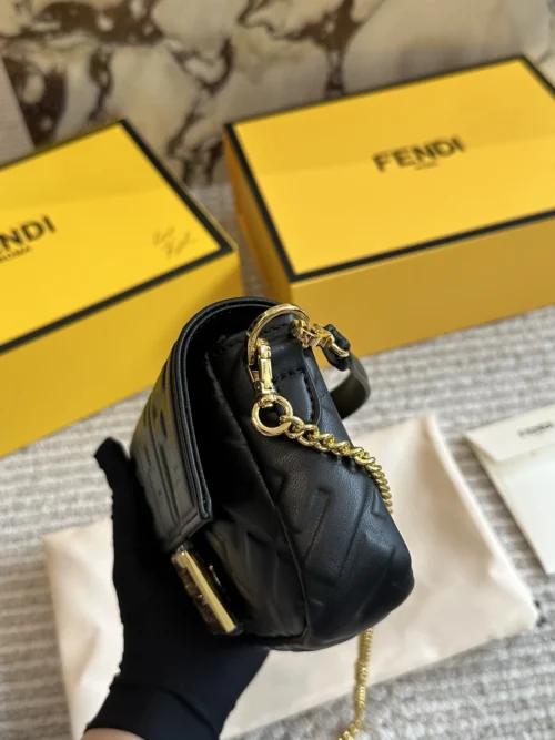 Fendi Baguette Leather Bag Style 0158