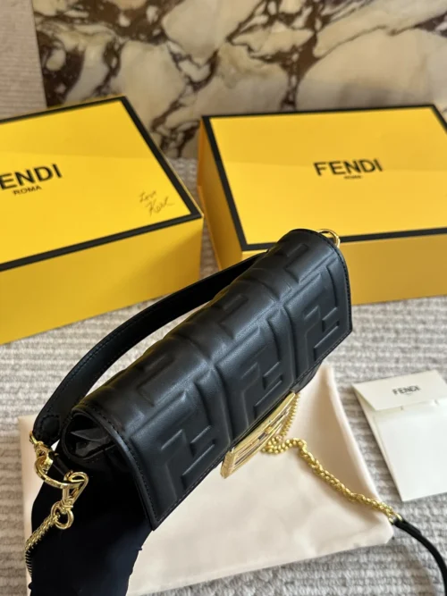Fendi Baguette Leather Bag Style 0158