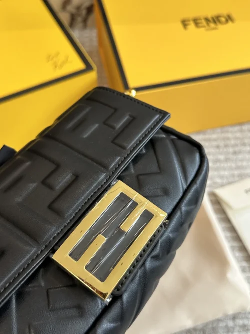 Fendi Baguette Leather Bag Style 0158