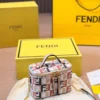 Fendi Gold Monogram Canvas Vanity Bag