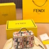 Fendi Gold Monogram Canvas Vanity Bag