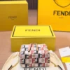 Fendi Gold Monogram Canvas Vanity Bag