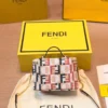 Fendi Gold Monogram Canvas Vanity Bag