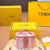 Fendi Gold Monogram Canvas Vanity Bag Style 0187