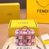 Fendi Gold Monogram Canvas Vanity Bag Style 0187