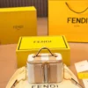 Fendi Gold Monogram Canvas Vanity Bag Style 0187