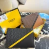 Fendi Black Monogram Canvas Wallet