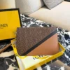Fendi Black Monogram Canvas Wallet