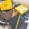 Fendi Black Monogram Canvas Wallet