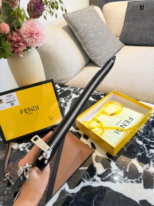 Fendi Black Monogram Canvas Wallet