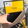Fendi Black Monogram Canvas Wallet