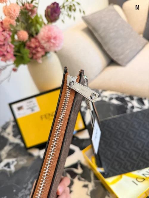 Fendi Black Monogram Canvas Wallet