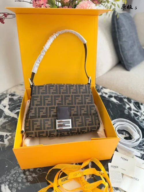Fendi Baguette Monogram Canvas Backpack