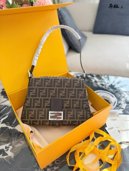 Fendi Baguette Monogram Canvas Backpack