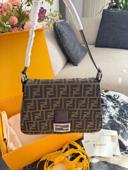 Fendi Baguette Monogram Canvas Backpack