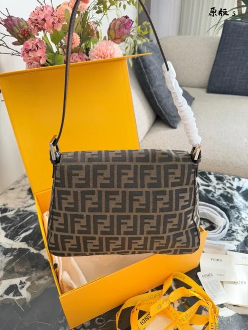 Fendi Baguette Monogram Canvas Backpack