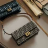 Fendi Chain Leather Crossbody Bag