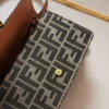 Fendi Chain Leather Crossbody Bag