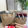 Gucci GG Supreme Monogram Leather Tote Bag