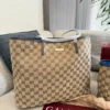 Gucci GG Supreme Monogram Leather Tote Bag