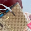 Gucci GG Supreme Monogram Leather Tote Bag