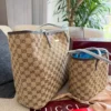 Gucci GG Supreme Monogram Leather Tote Bag