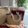 Gucci GG Supreme Monogram Leather Tote Bag