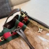 Gucci Black Monogram Leather Bucket Bag