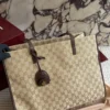 Gucci Brown Monogram Leather Tote Bag Style 0025