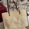 Gucci Brown Monogram Leather Tote Bag Style 0025